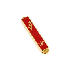 CROWN GOLDEN RED ENAMEL CAR MEZUZAH
