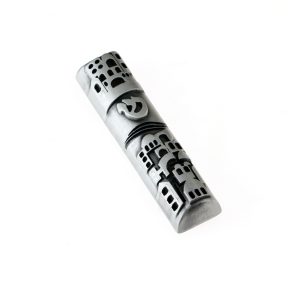 JERUSALEM PEWTER FINISH CAR MEZUZAH
