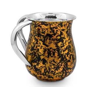 GOLD COLOR/BLACK  STAINLESS STEEL NETILAT YADYIM CUP