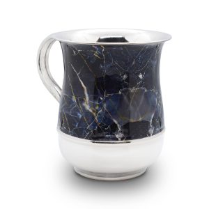 S.S FAUX MARBLE BLACK/GOLD NETILAT YADAYIM CUP