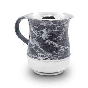 S.S FAUX MARBLE GREY/WHITE NETILAT YADAYIM CUP