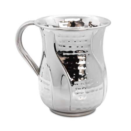 STAINLESS STEEL HAMMERED NETILAT YADYIM CUP