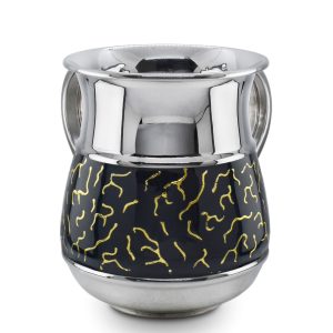 DARK GREY ENAMEL/GOLD COLOR TWIGS NETILAT YADYIM CUP