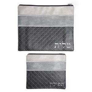 TALIT & TEFILIN BAGS GREY TONES VINYL