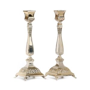 SILVER PLATED PR.CANDLESTICK 25 CM.