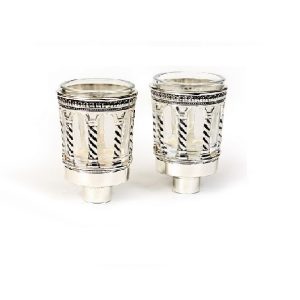 SILVER PLATED PAIR OIL NERONIM CUPS