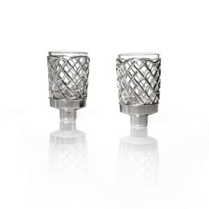 SILVER PLATED X PAIR OIL NERONIM CUPS