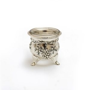 SILVER PLATED "GRAPES" OPEN SALT DISH.