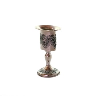 SILVER PLATED HAVDALA CANDLESTICK W/GRAPES