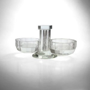 WHITE STONES CRYSTAL OPEN SALT DISH