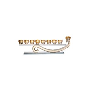 AMBER/CRYSTAL "ALADIN" LINE MENORAH