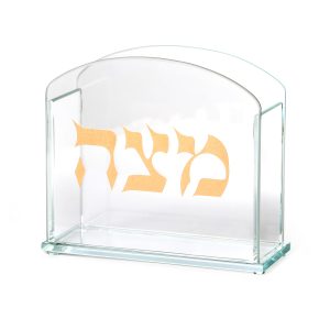 GLASS/GOLDEN MATZA TRAY
