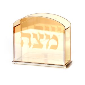 GLASS/AMBER MATZA TRAY