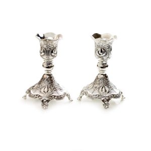 SILVER PLATED CANDLESTICKS 10 CM.