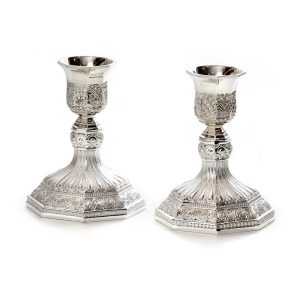SILVER PLATED CANDLESTICKS 10 CM.