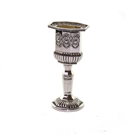 SILVER PLATED OCTAGONES HAVDALA CANDLESTICK