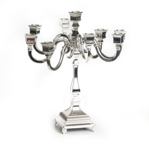 SILVER PLATED 5 LIGHTS CANDLESTICK 35 CM.