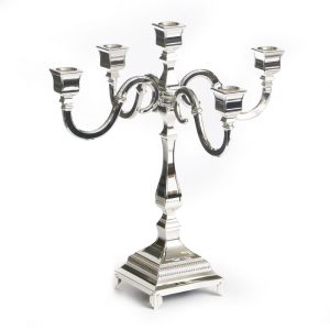 SILVER PLATED 9 LIGHTS CANDLESTICK 37 CM.
