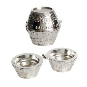 SILVER PLATED "S.K" TRAVEL CANDLESTICK
