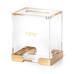 ACRILIC/GOLDEN TZDAKA BOX 12 CM.