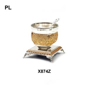 OPEN FILIGREE SALT DISH. SPG.