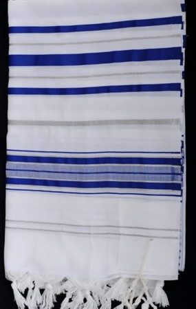 ACRYLIC BABY BLUE SILVER TALLIT NO. 15