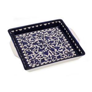 ARMENIAM BLUE FLOWERS SQUARE TRAY