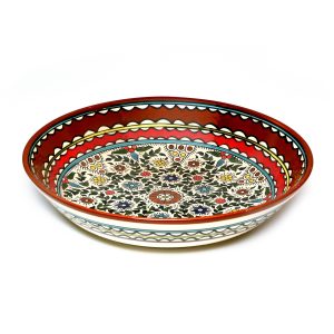 BROWN FLOWERS ARMENIAN BOWL 33 CM.