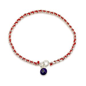 S RED STRING KABBALAH BLUE EYE BRACELET