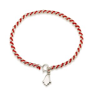 S RED STRING KABBALAH HAMSA BRACELET
