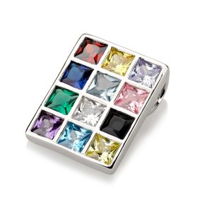 S ZIRCON STONES COLORFUL BREASTPLATE PENDANT