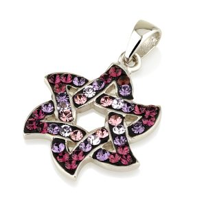 S CRYSTAL STONES STAR OF DAVID PENDANT