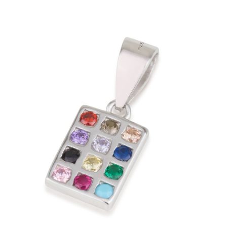 S ZIRCON STONES COLORFUL BREASTPLATE PENDANT