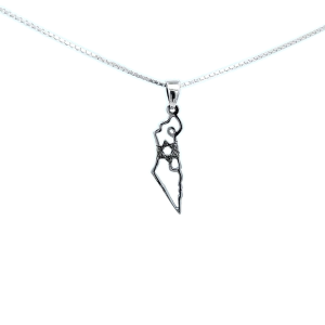 S PENDANT MAP OF ISRAEL/STAR OF DAVID