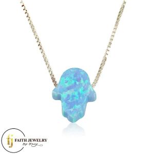 OPAL HAMSAH W/CHAIN S PENDANT