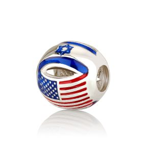 S ISRAEL/USA FLAGS BRACELET CHARM