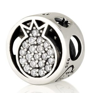S ZIRCON STONES POOGRANATE BRACELET CHARM