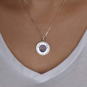 S CRYSTAL STONES "MAY THE LORD BLESS.." PENDANT