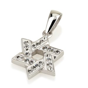 S CRYSTAL STONES STAR OF DAVID PENDANT