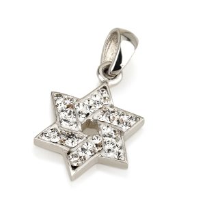 S CRYSTAL STONES STAR OF DAVID PENDANT