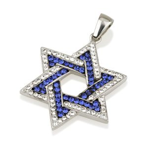 S CRYSTAL STONES STAR OF DAVID PENDANT