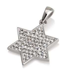 S CRYSTAL STONES STAR OF DAVID PENDANT