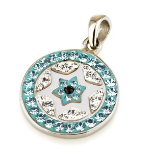 S CRYSTAL STONES STAR OF DAVID PENDANT