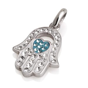 S CRYSTAL STONES  HAMSA PENDANT