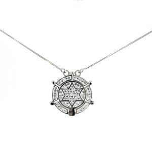 S/CRYSTAL STAR OF DAVID/TREE OF LIFE REVERSIBLE  NECK.