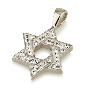S CRYSTAL STONES STAR OF DAVID PENDANT