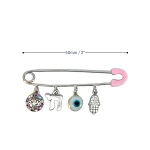S ZIRCON STONES BABY SAFETY PIN
