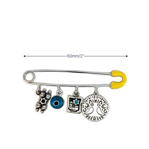 S ZIRCON STONES BABY SAFETY PIN