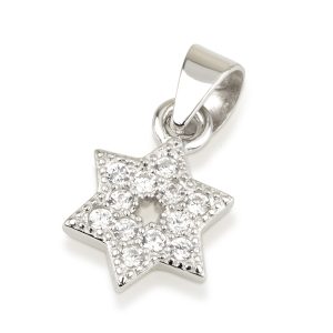 S FULL ZIRCON STONES STAR OF DAVID PENDANT