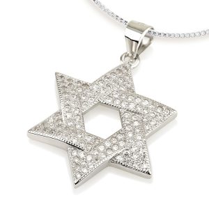 S ZIRCON STONES CLASSIC STAR OF DAVID PENDANT